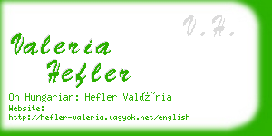 valeria hefler business card